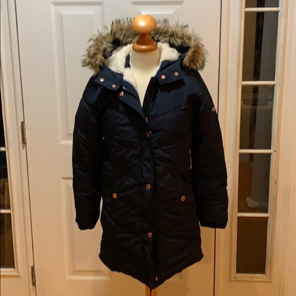 Abercrombie Kids navy puffer coat Size 15/16